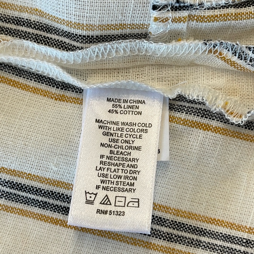 1. State Blazer Jacket White Striped Linen Size 10 NWT - Picture 13 of 17